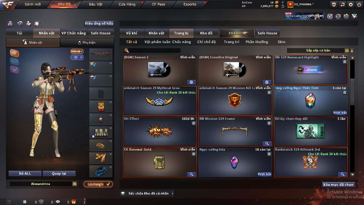 shop acc cf uy tin gia re